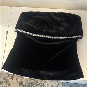 Elegant Black Velvet Women's Top